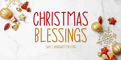 Christmas Blessings Font Poster 1