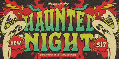 Haunted Night Font Poster 1