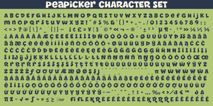 Peapicker Font Poster 6