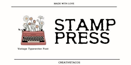 Stamp Press Font Poster 1