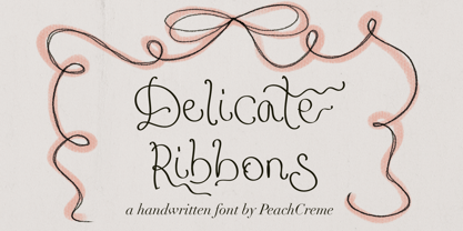 Delicate Ribbons Font Poster 1