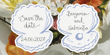 Delicate Ribbons Font Poster 3