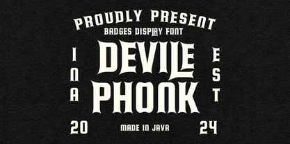 MC Devile Phonk Font Poster 1