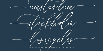 Budapestra Hollowgram Fairytale Font Poster 2