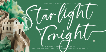 Starlight Tonight Font Poster 1