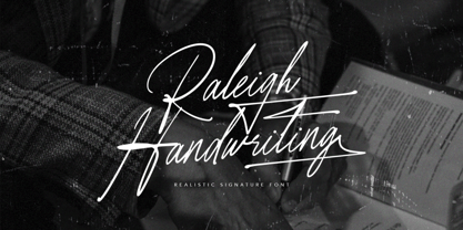 Raleigh Handwriting Font Poster 1