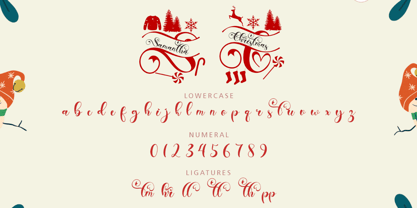 Samantha Christmas Monogram Font Poster 6