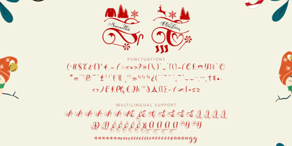 Samantha Christmas Monogram Font Poster 7