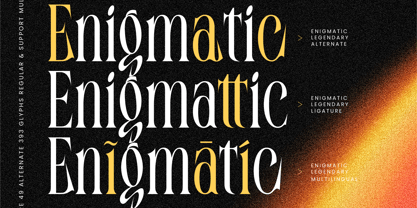 Enigmatic Legendary Font Poster 9