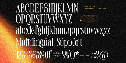 Enigmatic Legendary Font Poster 14