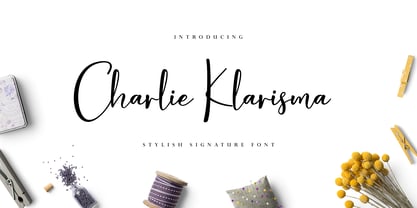 Charlie Klarisma Signature Font Poster 1