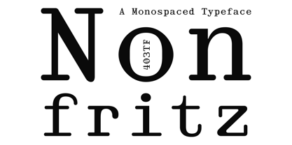 403 Nonfritz Font Poster 1