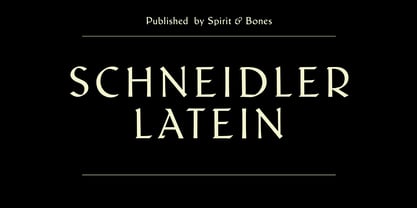 Schneidler Latein Font Poster 1