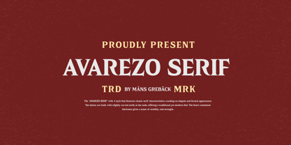 Avarezo Serif Fuente Póster 1