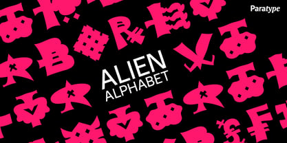 Alien Alphabet Font Poster 1