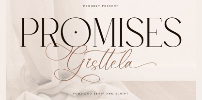 Promises Gisttela Script Font Poster 1