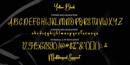 Yellow Black Font Poster 6