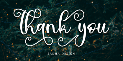 Thanks Christmas Font Poster 8