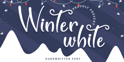 Winter White Font Poster 1