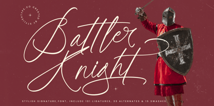 Battler Knight Font Poster 1