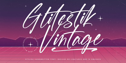 Glitestik Vintage Font Poster 1