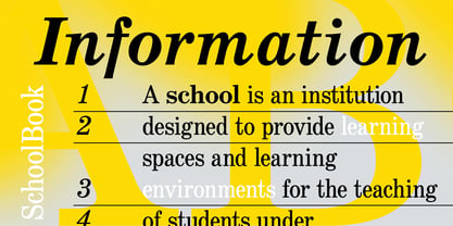 SchoolBook Font Poster 4