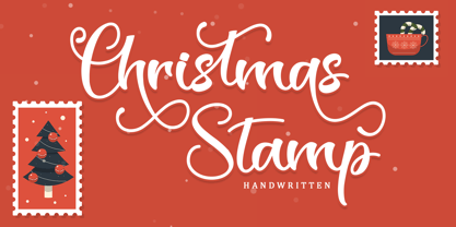 Christmas Stamp Font Poster 1