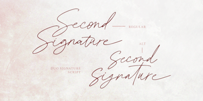 Second Signature Font Poster 1