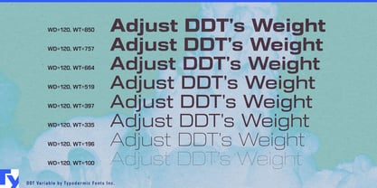 Ddt Variable Font Poster 2