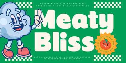 Meaty Bliss Font Poster 1