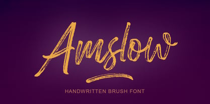 Amslow Brush Font Poster 1