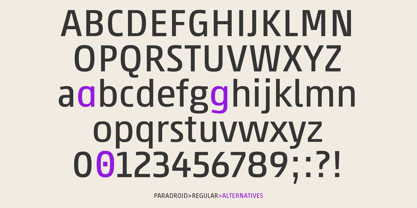 Paradroid Font Poster 2