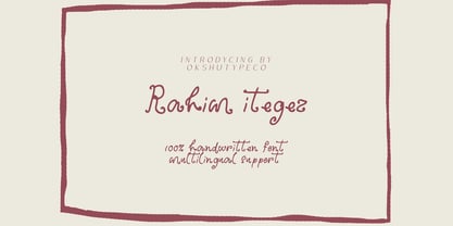 Rahim Itegez Font Poster 1