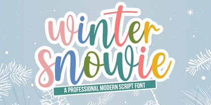 Winter Snowie Font Poster 1