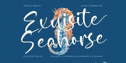 Exuisite Seahorse Fuente Póster 1