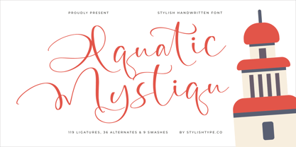 Aquatic Mystiqu Font Poster 1