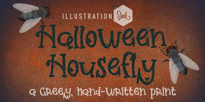 PN Halloween Housefly Font Poster 1