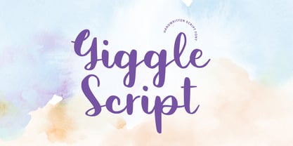 Giggle Script Font Poster 1