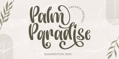 Palm Paradise Font Poster 1