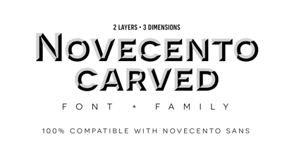 Novecento Carved Font Poster 1