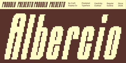 Albercio Pixel Font Poster 1