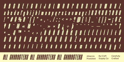 Albercio Pixel Font Poster 6