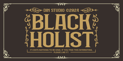 Black Holist Font Poster 15