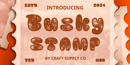 Busky Stamp Font Poster 1