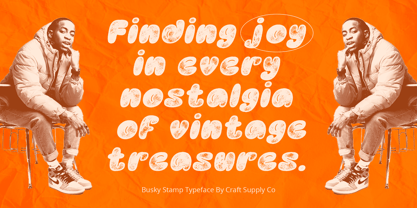 Busky Stamp Font Poster 4