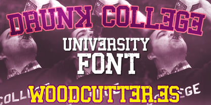 Drunk College Font Poster 1