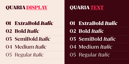 Quaria Text Font Poster 2