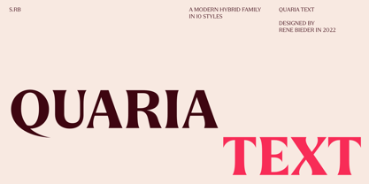 Quaria Text Font Poster 1