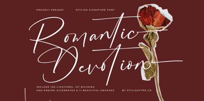 Romantic Devotion Font Poster 1