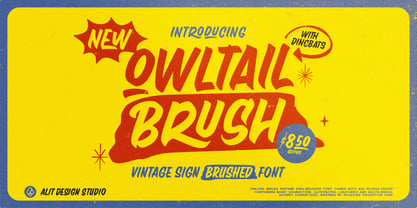 Owltail Brush Font Poster 1